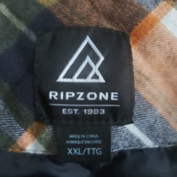 Ripzone Men's Lance Hooded Flannel full zip thick Shirt/shacket Size XXL - Picture 3 of 7